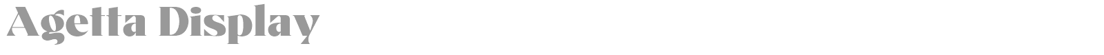 Agetta Display font preview